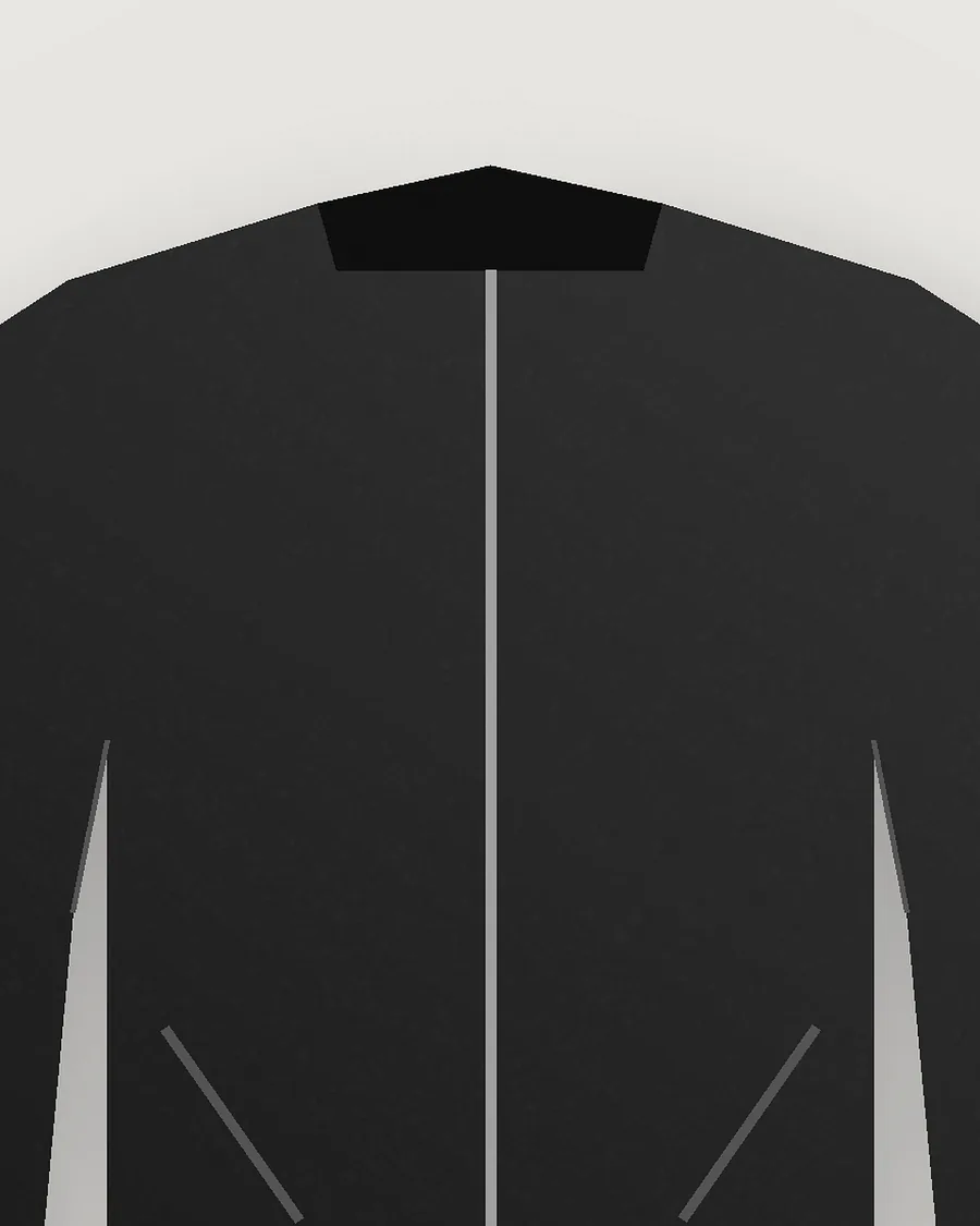Black Bomber Jacket — detail