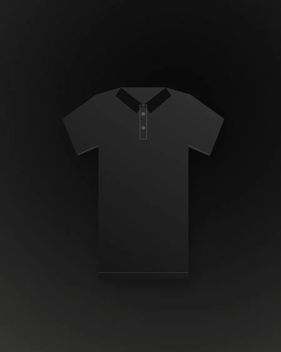 Black Polo T-Shirt — lifestyle