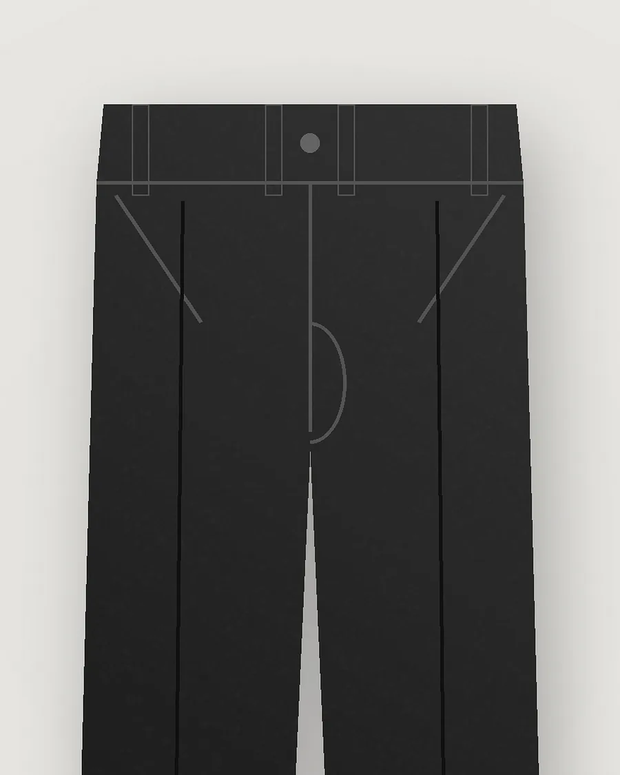 Black Tailored Trousers — detail