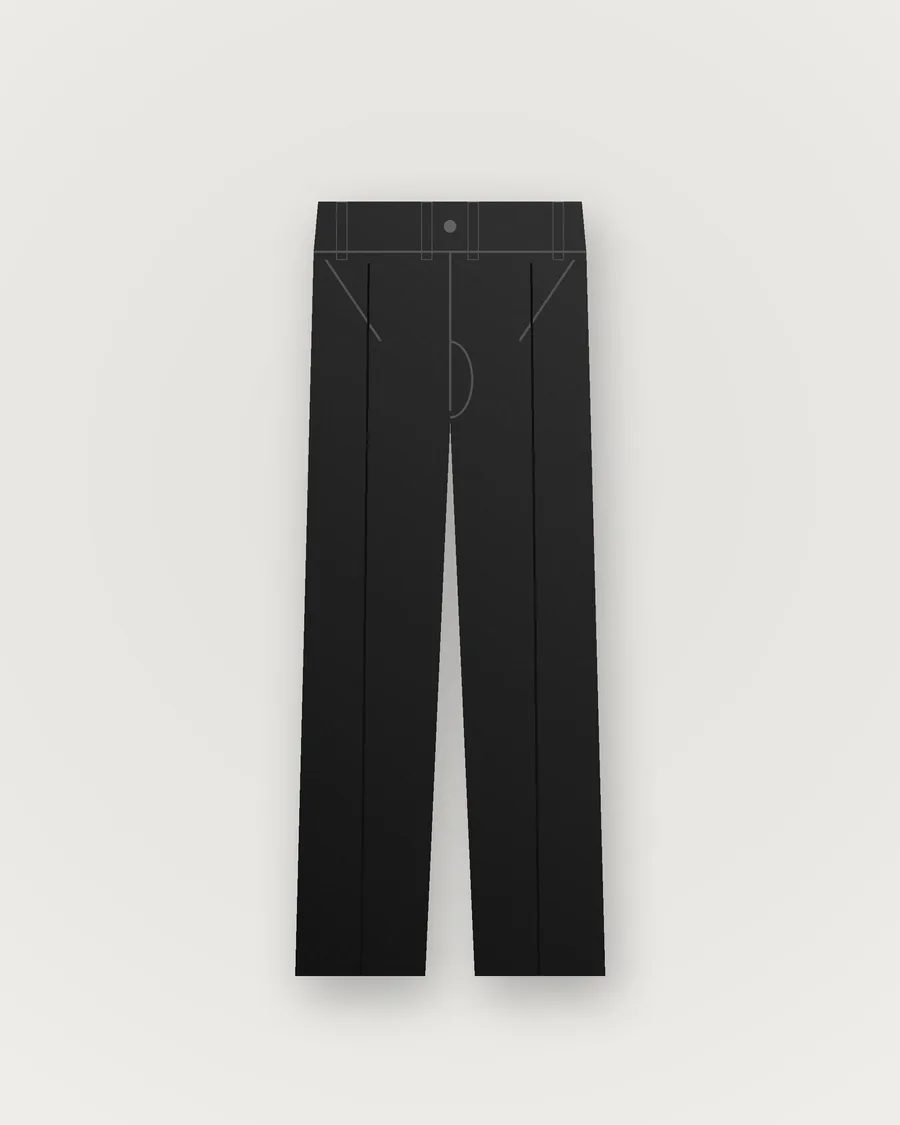 Black Tailored Trousers — front