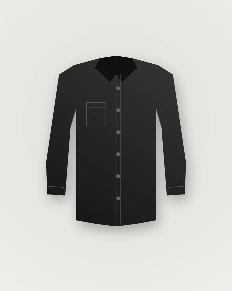 Classic Black Oxford Shirt — front