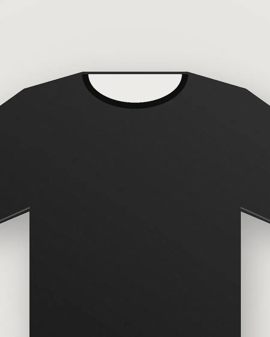 Essential Black Crew T-Shirt — detail