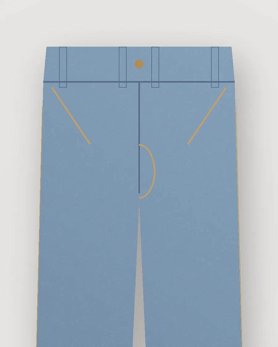 Light Wash Straight Jeans — detail