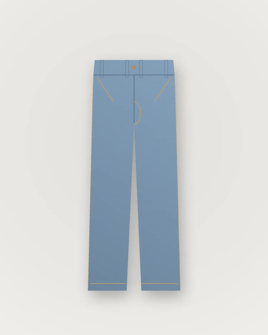 Light Wash Straight Jeans — front
