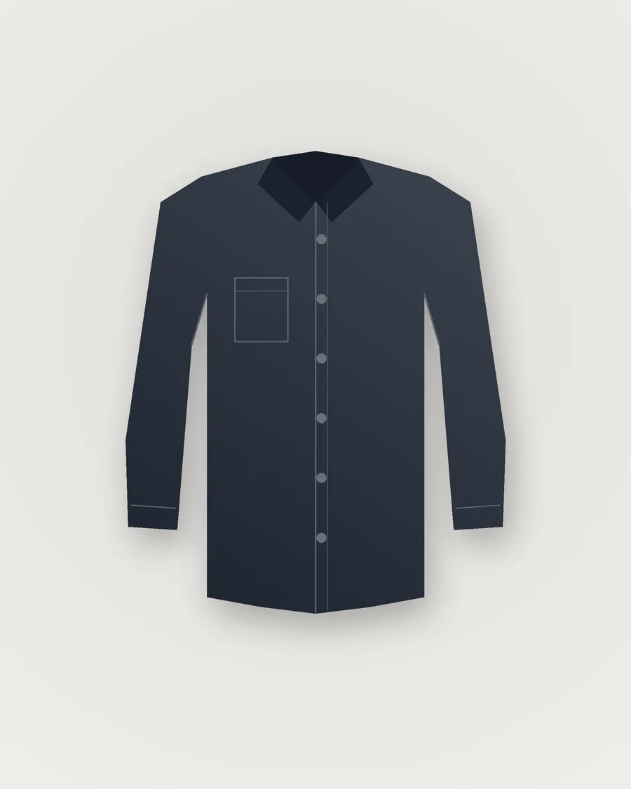 Navy Linen Shirt — front