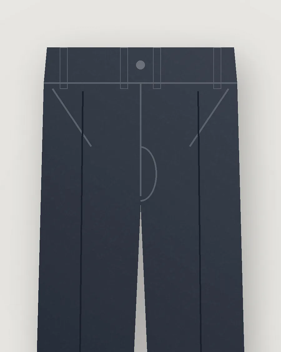 Slim Fit Navy Trousers — detail