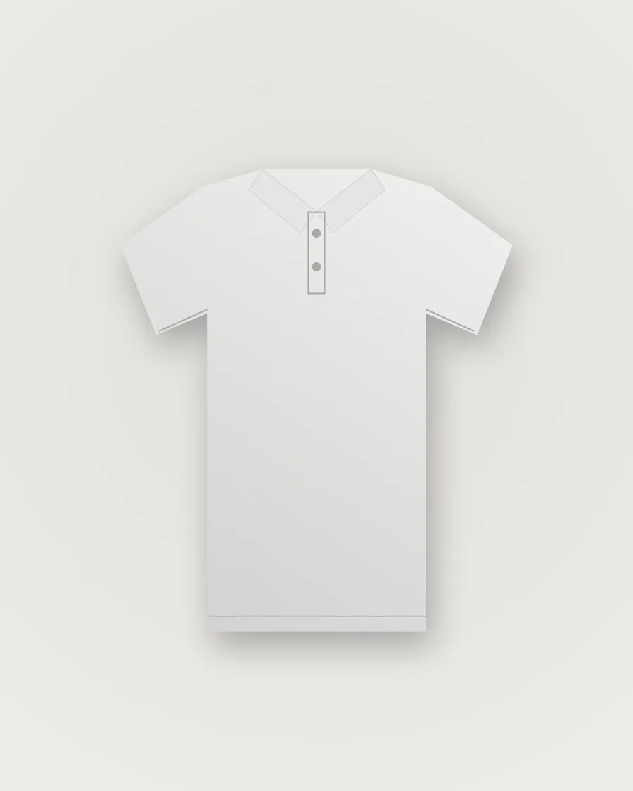 White Piqué Polo — front